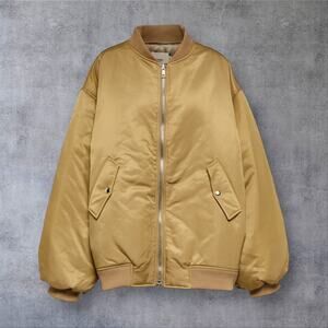 The Frankie Shop Astra Bomber Oversized Olive Jacket Wonen’s Sz XS/S